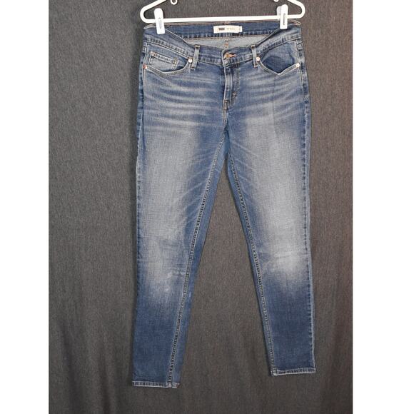 Levi's 524 Skinny Women's 9M (29x32) Distressed Light Wash Denim Jeans - Picture 1 of 10